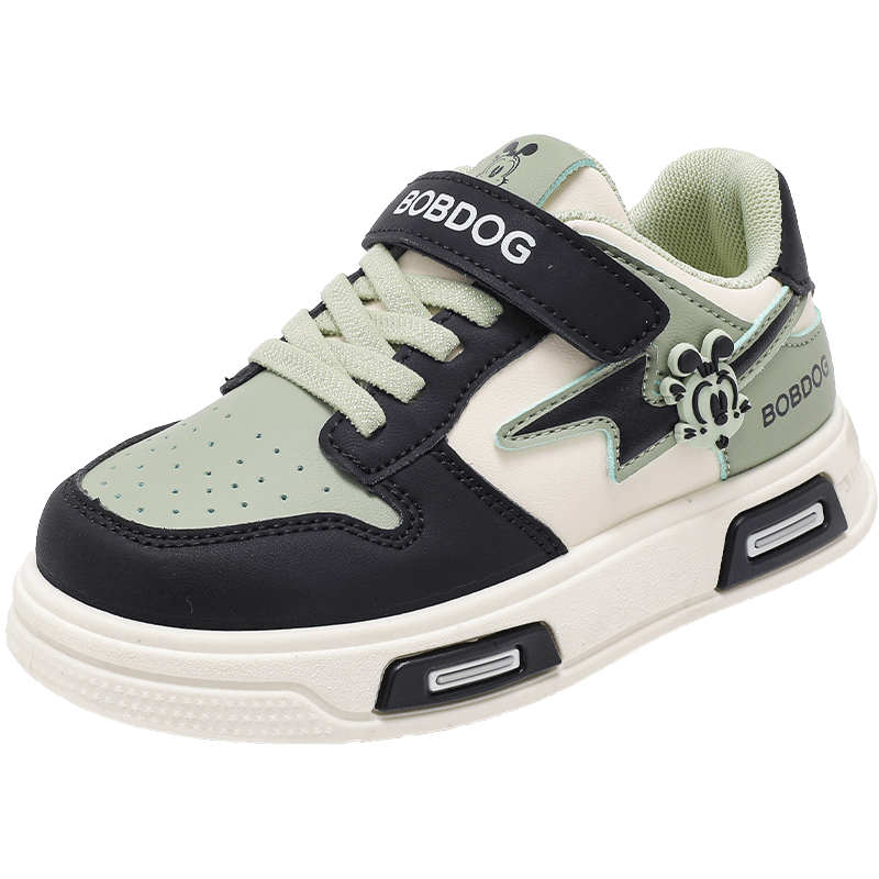 BOBDOG Boys' Spring and Autumn Running Shoes Casual Low-top Children's Sneakers 101553170 Light Army Green/Black Size 29
