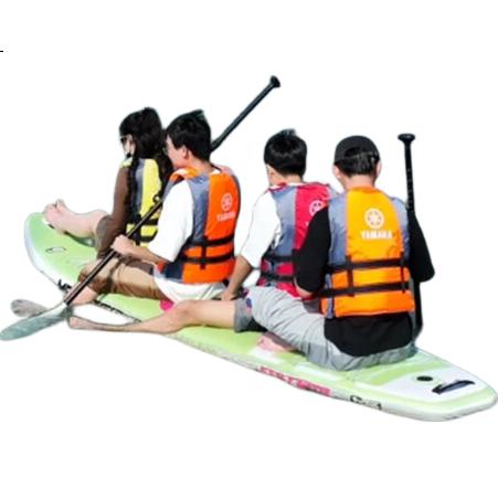 MSEASFREE Surfboard Paddle Board for Lure Fishing Yoga SUP, Dazzling Blue 3.0 [Double-Sided Stretching Extended Wide]