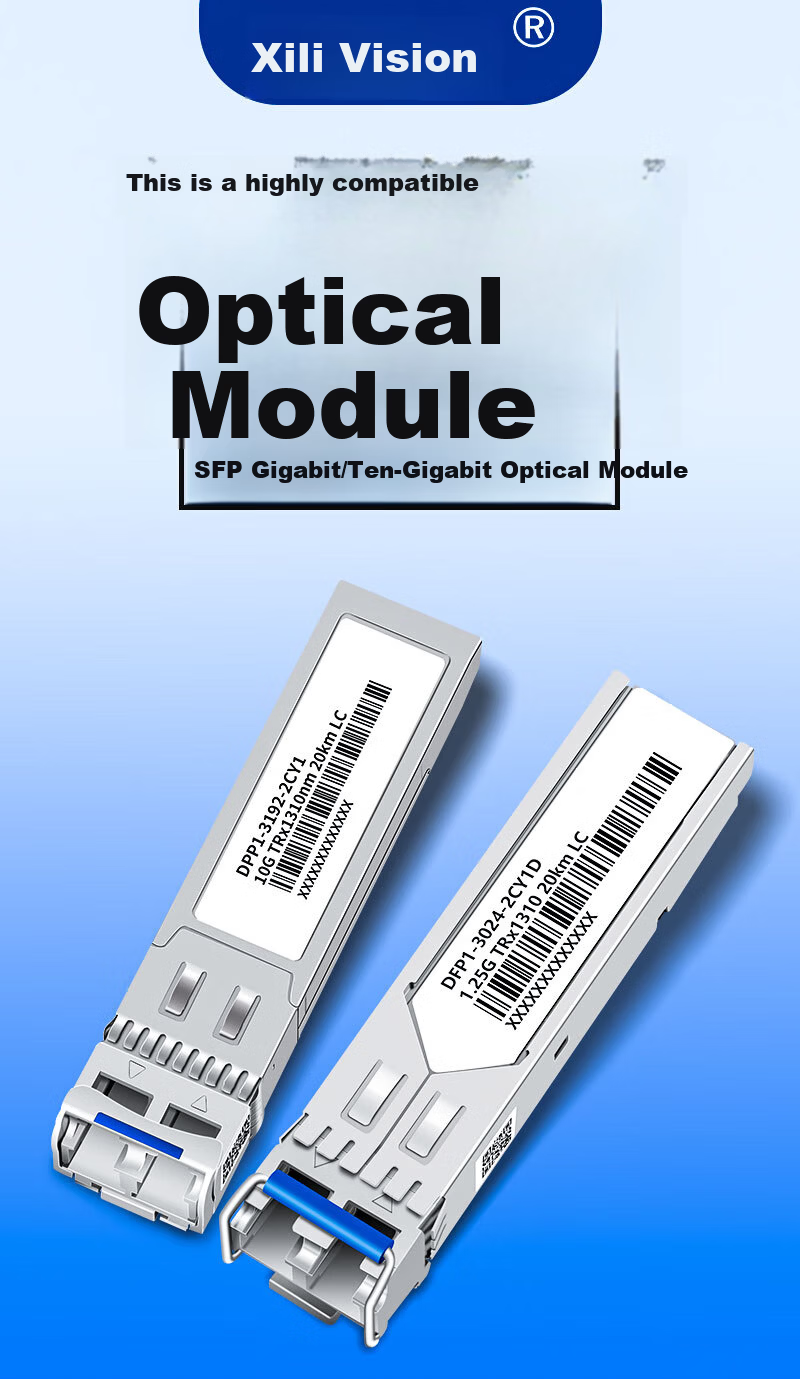 Xiliweishi SC Gigabit Single-Mode Single-Fiber Optical Module SFP10KM SC 1550 1310 Single-Fiber Bidirectional 1.25G Interface 10 Kilometers One Pair SR-SMG201SS 1