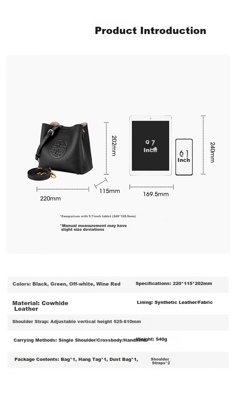 Hush Puppies Women's Trendy Bucket Bag Crossbody Shoulder Bag Large Capacity Birthday Gift for Girlfriend and Wife 6