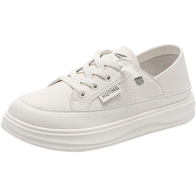 Red Dragonfly Women's Fashion Casual Slip-On Classic White Sneakers WPB14032 Beige Size 36