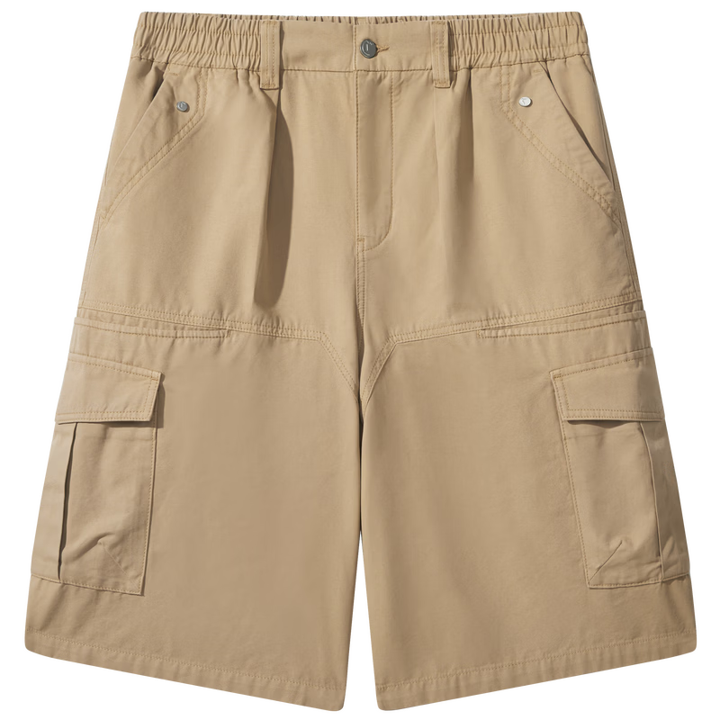 CABBEEN Vintage Denim Cargo Shorts Men Large Pocket Workwear Outdoor Durable Breathable Summer 2026