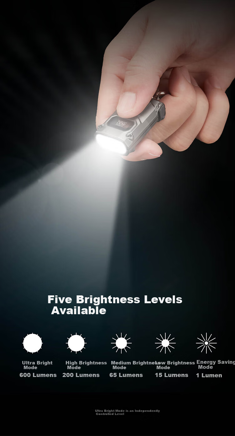 NITECORE TINI3 Shadow Gray Outdoor Keychain Light Multi-Color Temperature Smart EDC Portable Mini Flashlight 10
