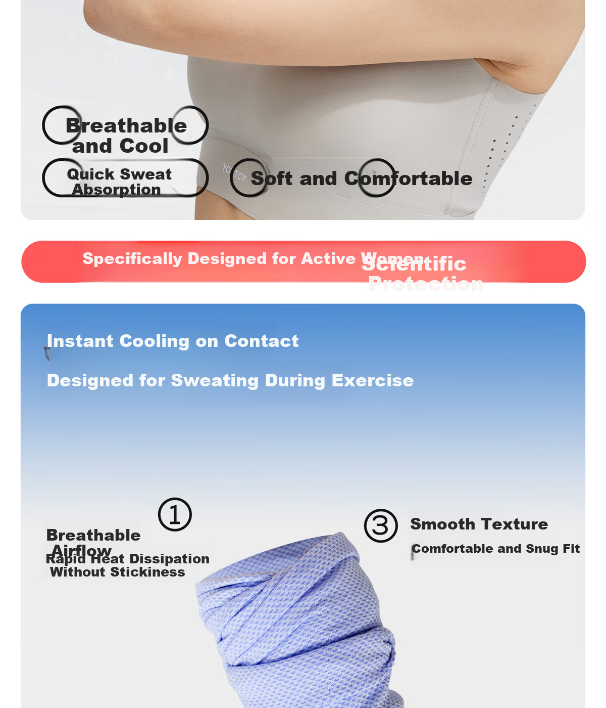 Yottoy Sweat Wiping Towel Sports Wristband Women Cooling Sweat-Absorbing Quick-Dry Running Wrist Towel Fitness Wristband Summer Special 1