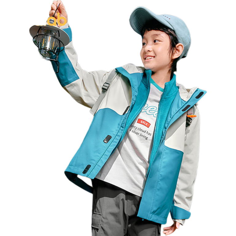 BALABALA Children's Outdoor Jacket, Spring 2025 Collection, for Boys And Girls, Big Kids Waterproof Breathable Coat, 208125105203