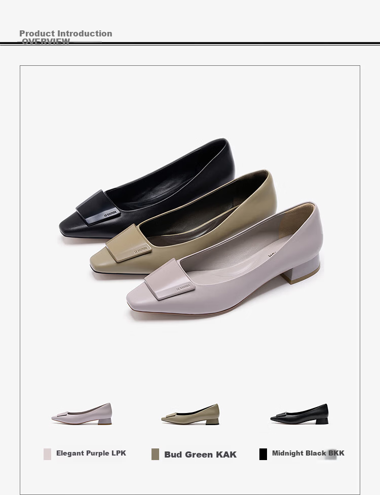 Laird Spring/Summer 2026 Commuter Small Square Toe Chunky Heel Lambskin Women's Pumps 6T23601 Elegant Purple LPK 35 1