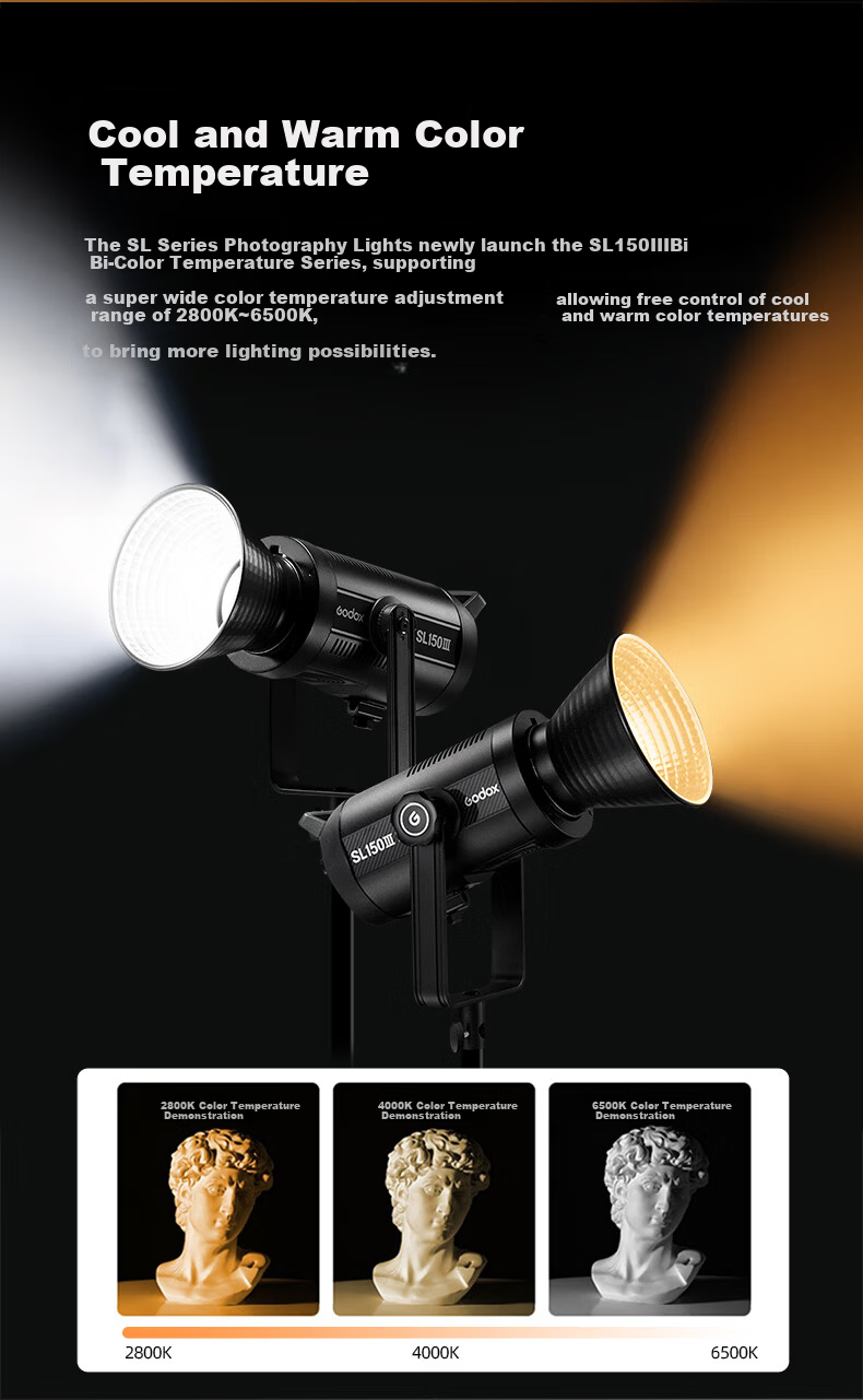 Godox SL150IIIBi III Generation Bi-Color LED Video Light Studio Continuous Light [Official Standard Kit] 13