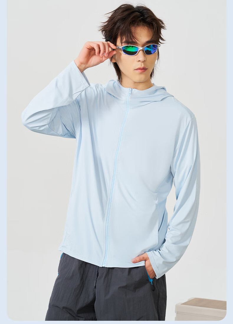 Langsha Men's UPF50+ Ice Silk Sun Protection Jacket Spring Summer New Lightweight Breathable Outdoor Casual Quick-Dry Coat 219 7