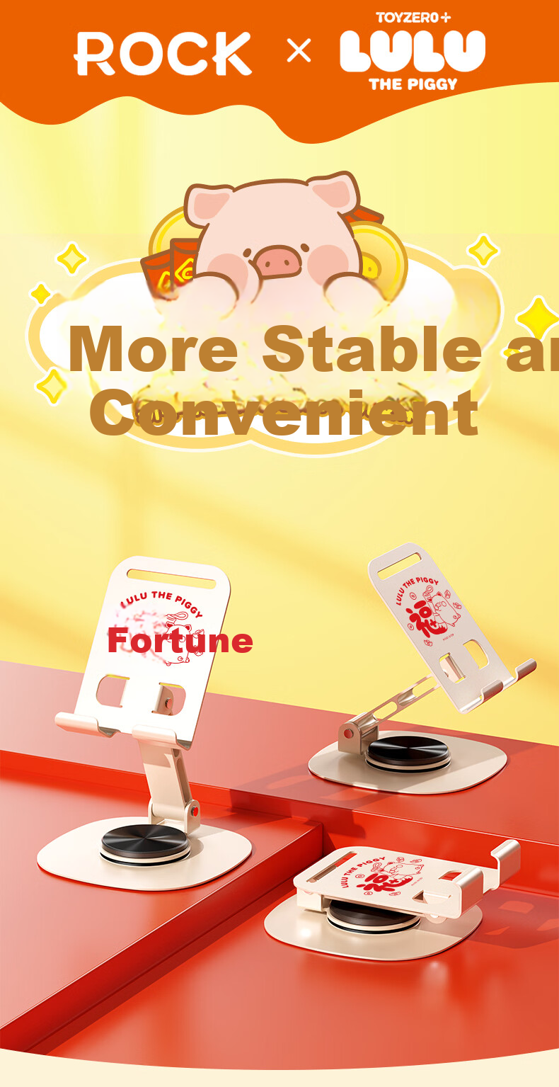 ROCK Crayon Shin-Chan Mobile Phone Stand, Desktop Tablet Stand, Live Streaming Gaming Online Class Binge-Watching, Multifunctional Metal Cute Compact Foldable Portable 360° Rotating Support Stand 1