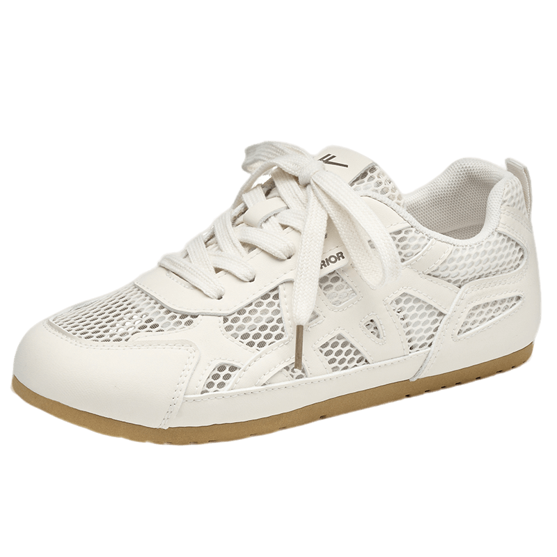 Warrior Official Women's Shoes 2026 Spring Summer New Fashion Youthful Breathable Sneakers Beige Size 39
