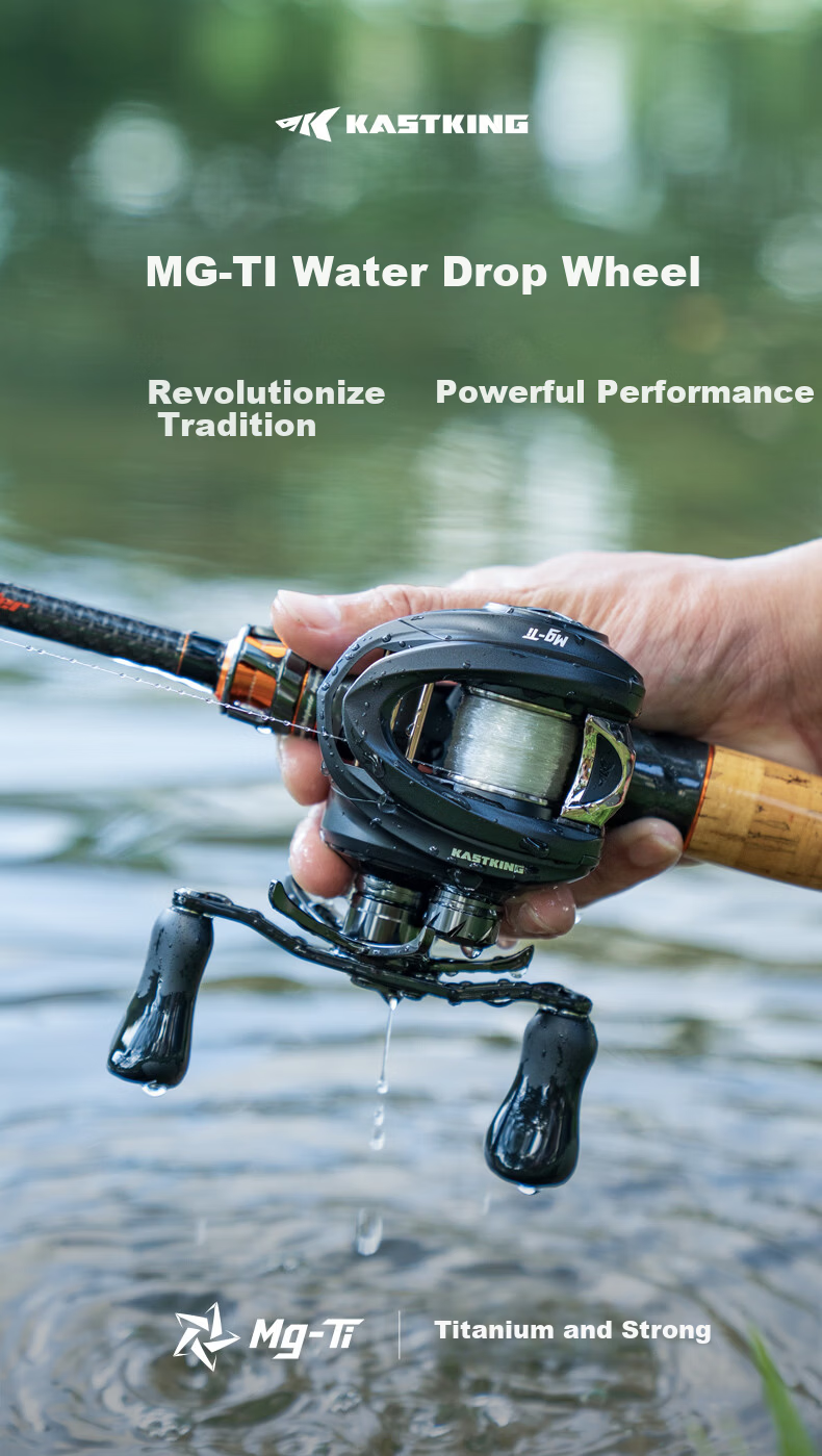 KastKing 2024 Kress Baitcasting Reel Magnesium Alloy Body Titanium Alloy Spool for Competitive Black Pit Fishing 6