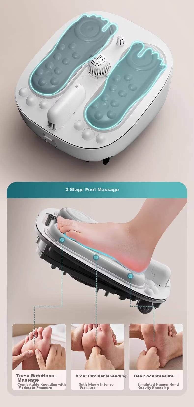 PHILIPS Foot Soaking Tub with Reclining Soak, Pipeline Sterilization, Electric Massage Foot Bath, Smart Constant Temperature Heating, Warm Foot Small White Bucket 3207F, Birthday Gift for Mom and Dad 6