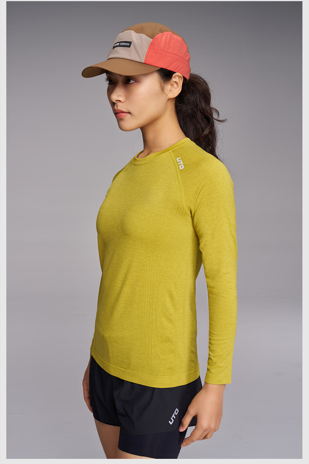 UTO Xiangfeng Quick-Dry Long Sleeve Outdoor Trail Running Hiking Sports T-Shirt Mustard Yellow (Men's) L 26
