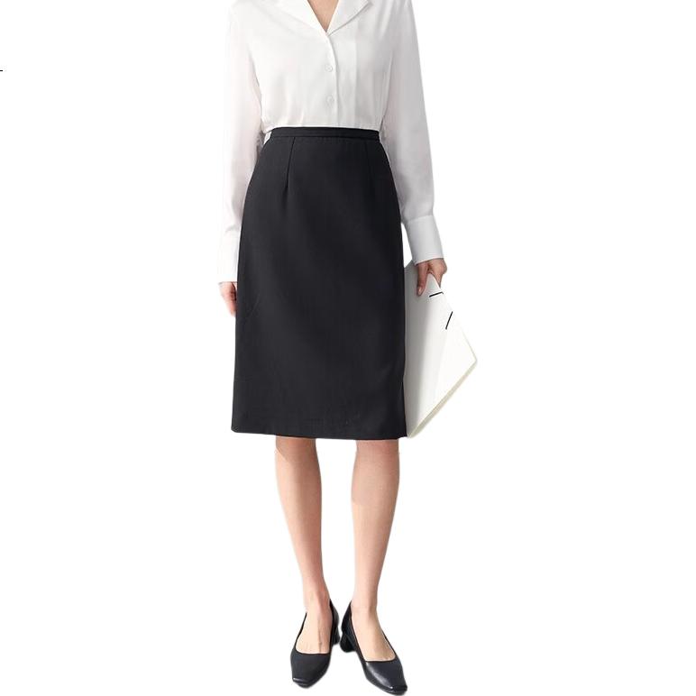 Bodexiaojie Black Interview Skirt for Women, Short Professional Pencil Skirt, Formal Bodycon Midi Skirt, Suit Skirt