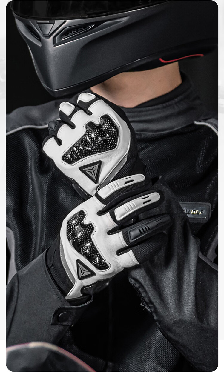 MOTOWOLF Motorcycle Riding Gloves Four Seasons Racing Carbon Fiber Anti-Fall Touchscreen Men 2