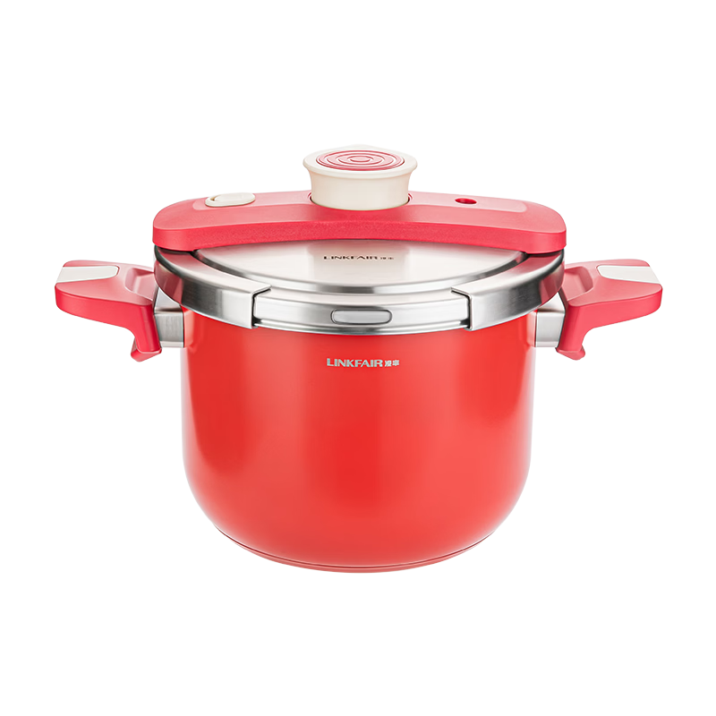 LINKFAIR High-Pressure Cooker Household Stainless Steel Explosion-Proof One-Touch Pressure Cooker Compatible with Gas and Induction Cookers