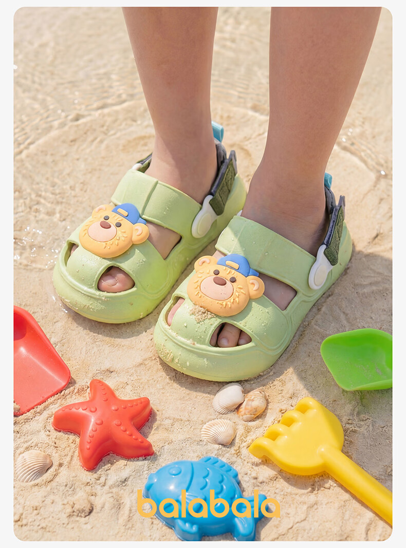 Balabala Kids Slippers Boys Summer Toddler Girls Closed-Toe Home Shoes Outdoor Baby Clog Sandals Children Cool Slippers 16