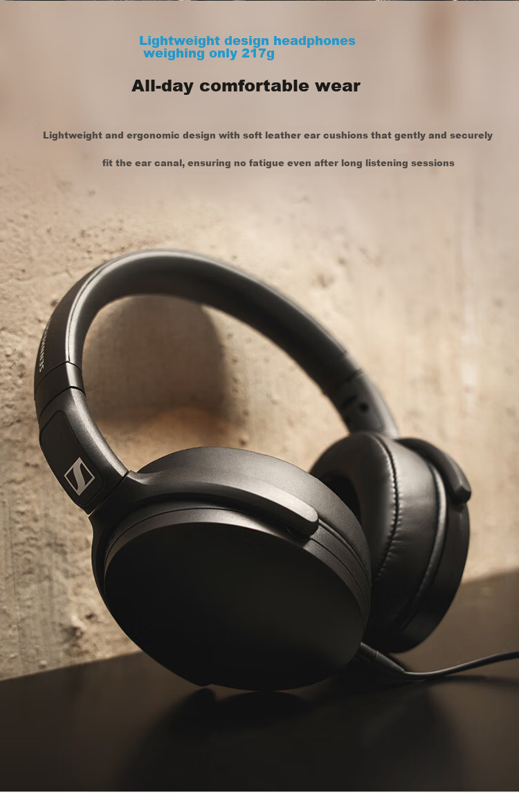 Sennheiser HD 400S Wired Over-Ear Music Gaming Headphones Black 618 Gift 6