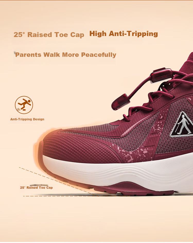 Zulijian Non-Slip Elderly Women's Shoes Mid-Aged and Senior Mom Autumn Winter Walking Outdoor Sports Casual Shoes Gift for Elders 6