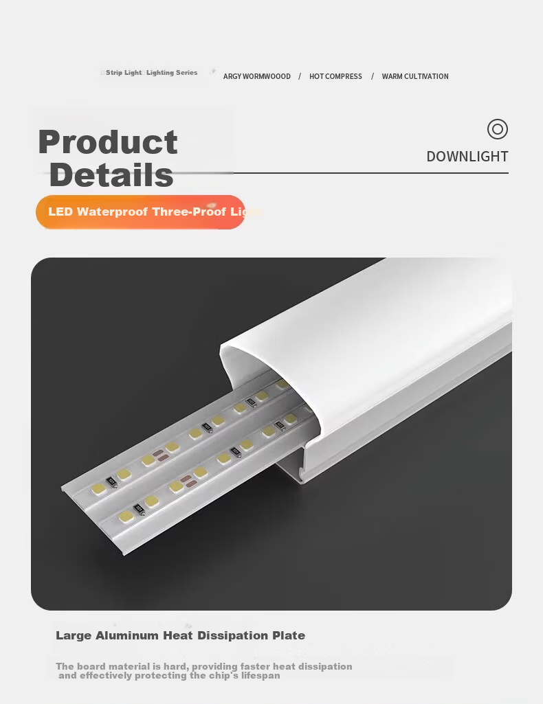 Fanyao LED Tube Light IP65 Waterproof Integrated Bracket Light Frostproof Moistureproof Dustproof Workshop Factory Cold Storage Lighting White Light - 1.2m - 36W 21
