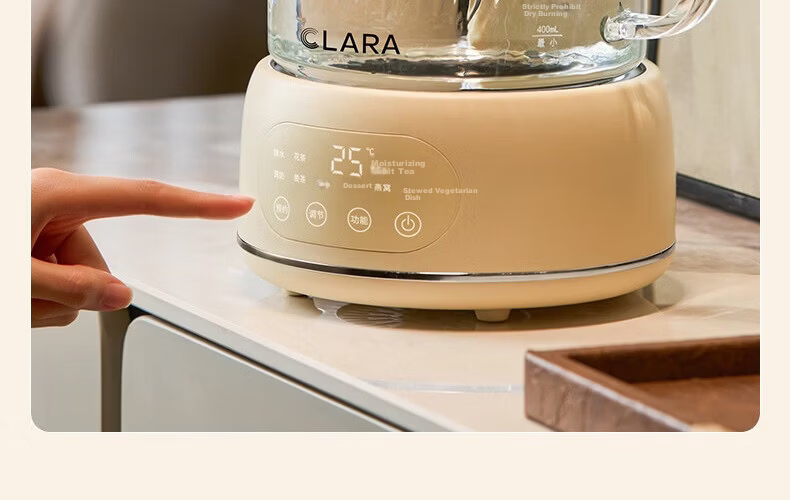 CLARA Glass Health Kettle 1L Temperature Control Tea Maker Electric Kettle for Office and Home (Standard Version) 10