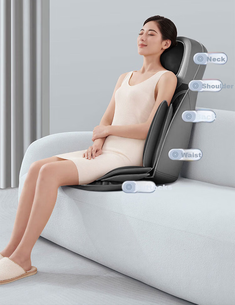AUX 12D-K500 Massage Cushion Seat Pad Neck Massager Shoulder Waist Back Straight Rail Massager Gift for Parents and Girlfriend Birthday Holiday 4