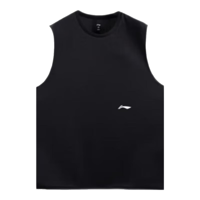 Li-Ning Sports Tank Top for Men, Summer Sleeveless Vest, Ice Silk Running Fitness Training Vest, Marathon Quick-Dry Shirt, Basketball Jersey