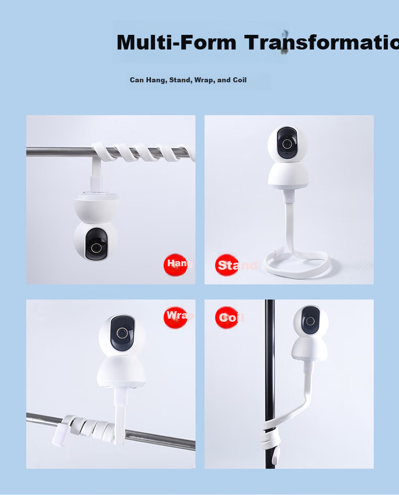 LinkStone Xiaomi Camera Mount Bracket No-Drill Wrap-Around Stand for C700/C300/1080p/2/3 PTZ Version/2K Pro Version Compatible with Xiaobai, Ezviz, Huawei, and Haique Cameras 7
