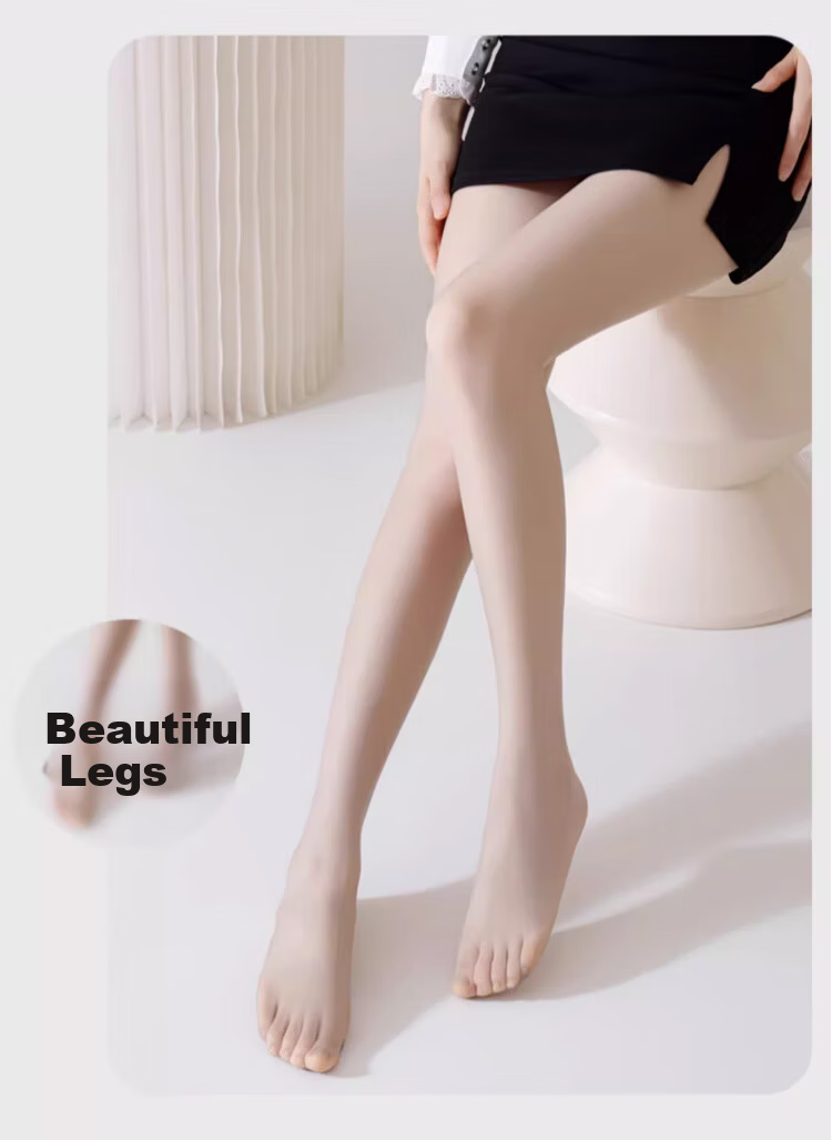 Xueqiman 0D Gray Ultra-Thin Airy Sheer Sexy Black Pantyhose with T-Crotch Slimming Anti-Snag Nude-Look Tights for Spring 9