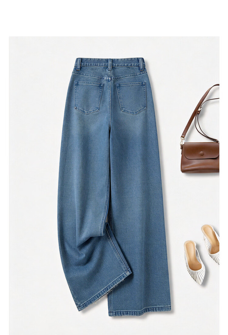 MT Walking Comfort Spring Cloud Soft Cotton Vintage Loose Straight High Waist Slim Fit Premium Women's Jeans 2