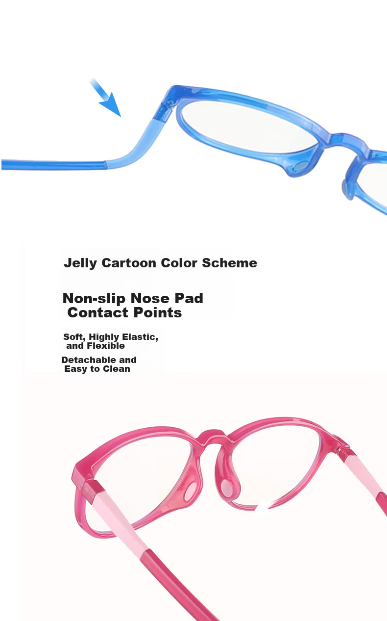 Runzhi Japan Imported Children's Blue Light Blocking Glasses [Apple Fan] 5
