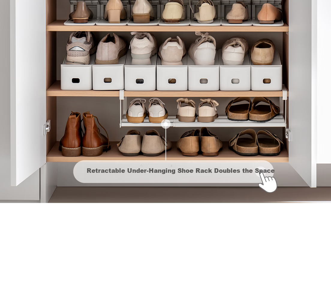 Lazy Corner Adjustable Double-Layer Shoe Rack Storage Organizer Shelf Cabinet Divider 6-Pack 18