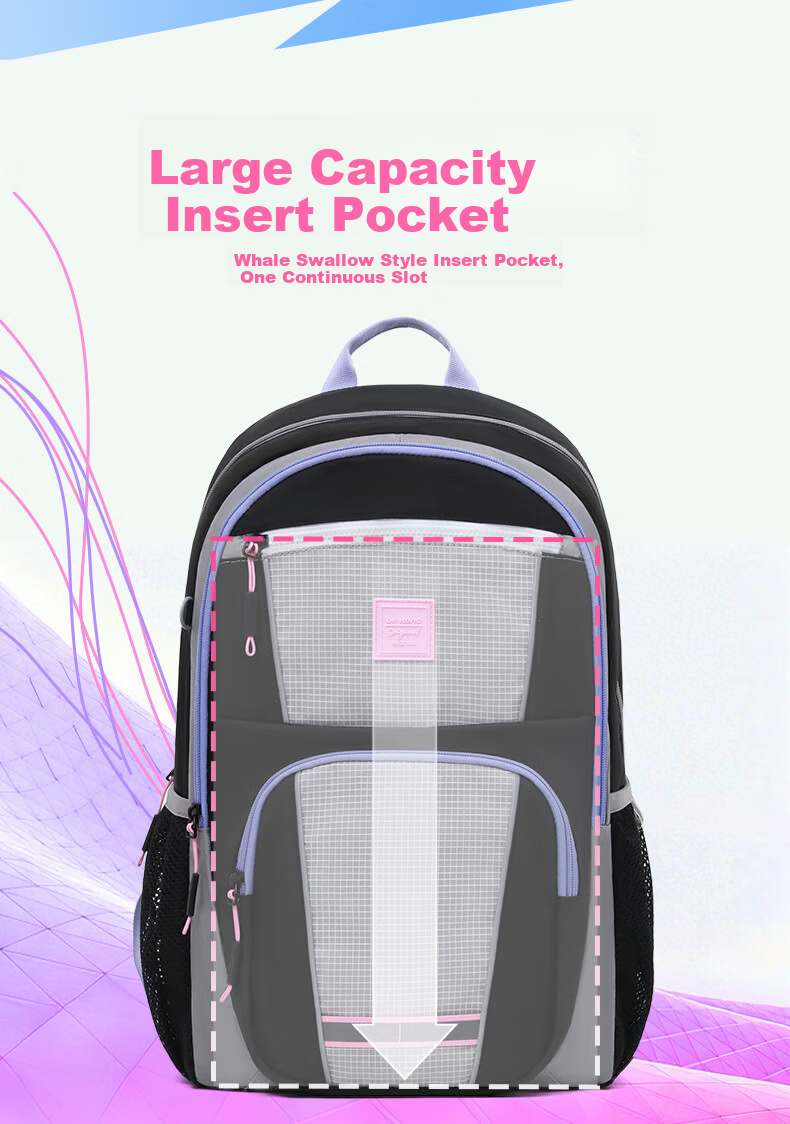 DR·KONG Middle School Student Backpack Lightweight Ergonomic Large Capacity 7-9 Grade Student College Student Double Shoulder Bag 5