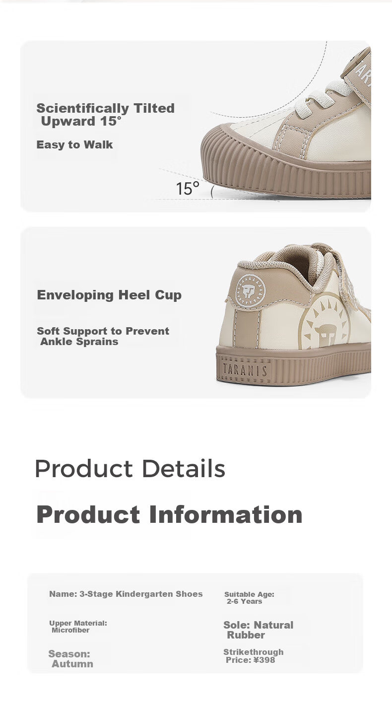 TARANIS Spring Kids Indoor Shoes Non-slip Soft Sole Boys Girls Toddler Outdoor Sneakers White/Pink Size 30 4