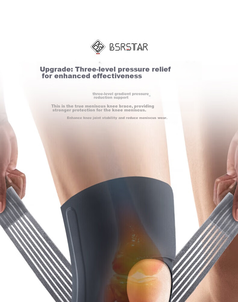 Bestray Meniscus Knee Brace Injury Knee Joint Protection Medical Basketball Grade Sports Professional Protective for Men and Women 17