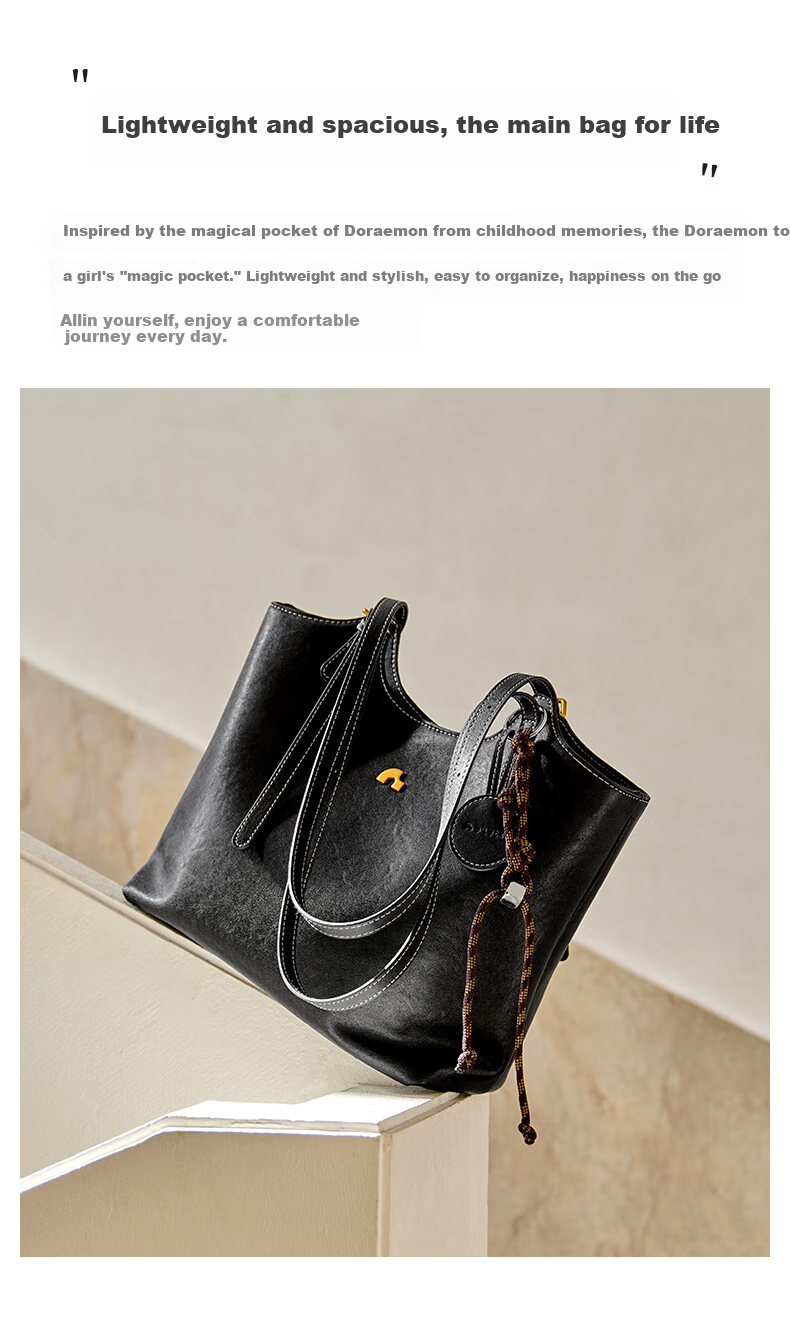 Nalandu [Sea and Land Same Style] 2026 New Dingdang Bag Cowhide Tote Shoulder Bag Birthday 38 Goddess Festival Gift 2