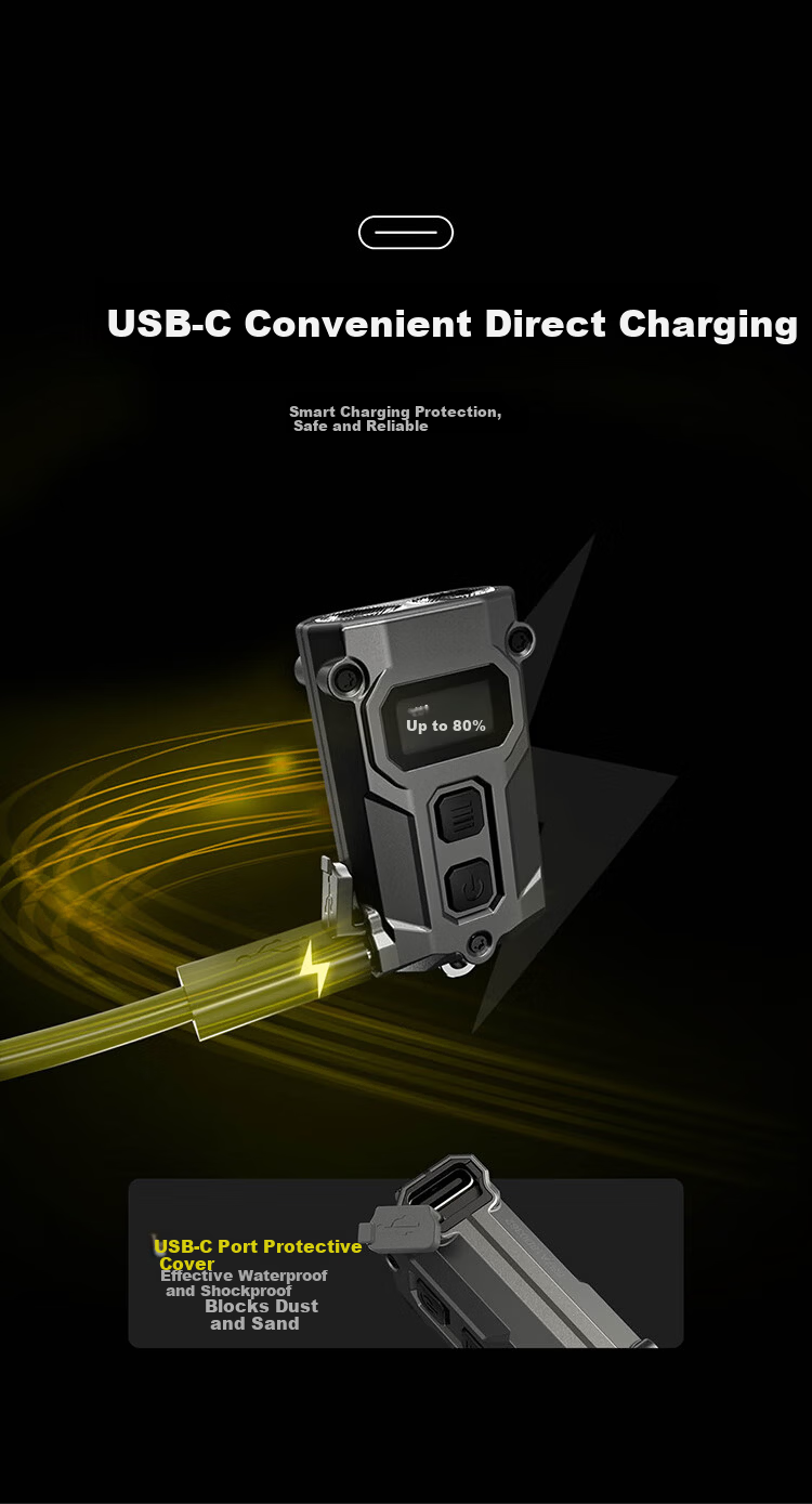 NITECORE TINI3 Shadow Gray Outdoor Keychain Light Multi-Color Temperature Smart EDC Portable Mini Flashlight 7