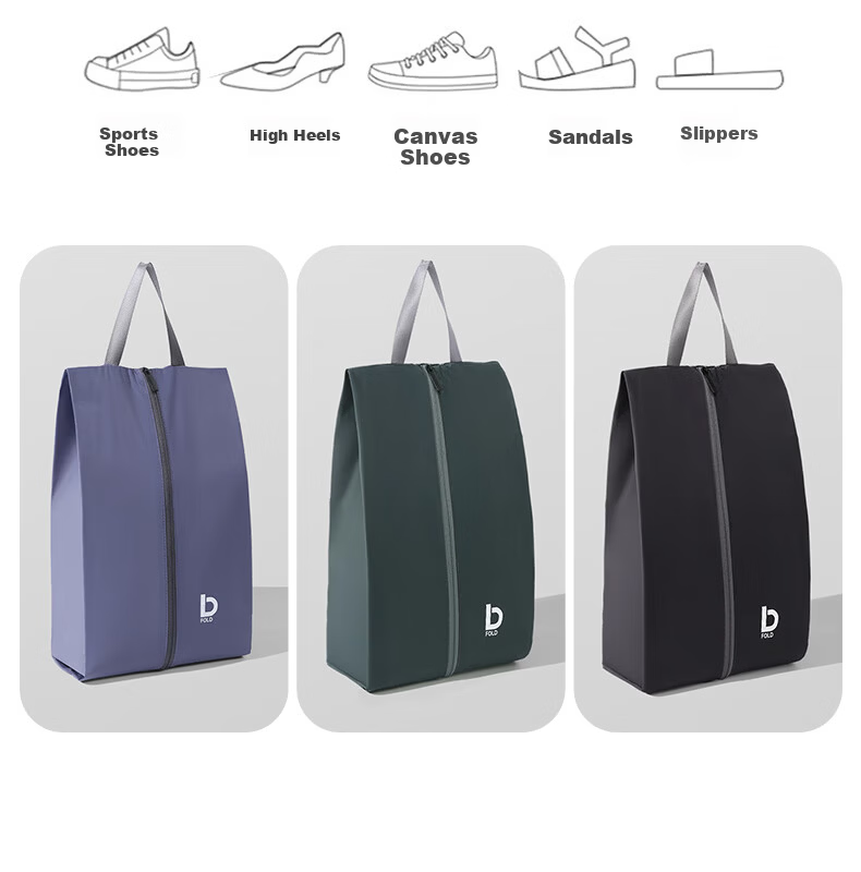 Etravel Shoe Storage Bag Portable Travel Waterproof Shoe Bag Large Capacity Luggage Business Trip 2-Pack Purple 10