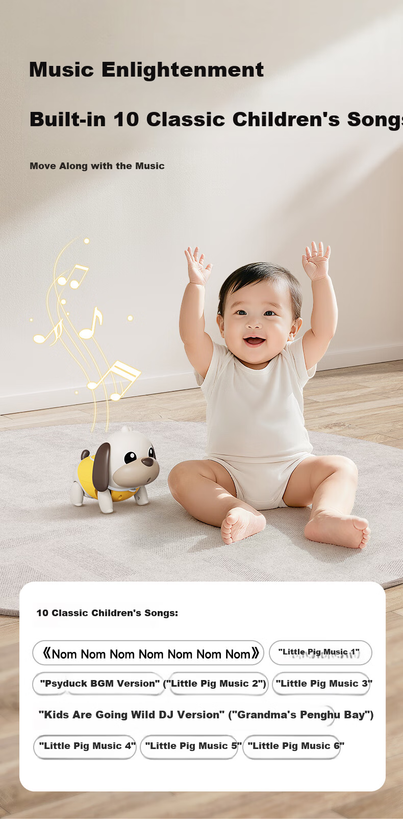 Babybox Beboshi Baby Crawling Learning Toy Electric Swinging Duck for Head Lifting Training 3