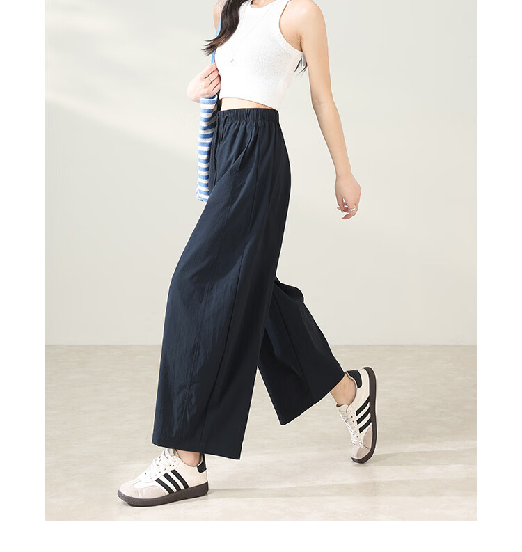 Free Style Wide Leg Pants Women Summer Thin 9/10 Lantern Pants 2026 New High Waist Slim Loose Lazy Curved Casual Pants 21