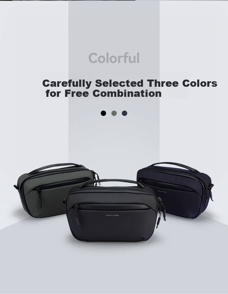 MARK RYDEN Men's Crossbody Bag Chest Bag Waist Bag Multifunctional Detachable Shoulder Strap Cycling Travel Backpack Large Capacity Shoulder Bag 17