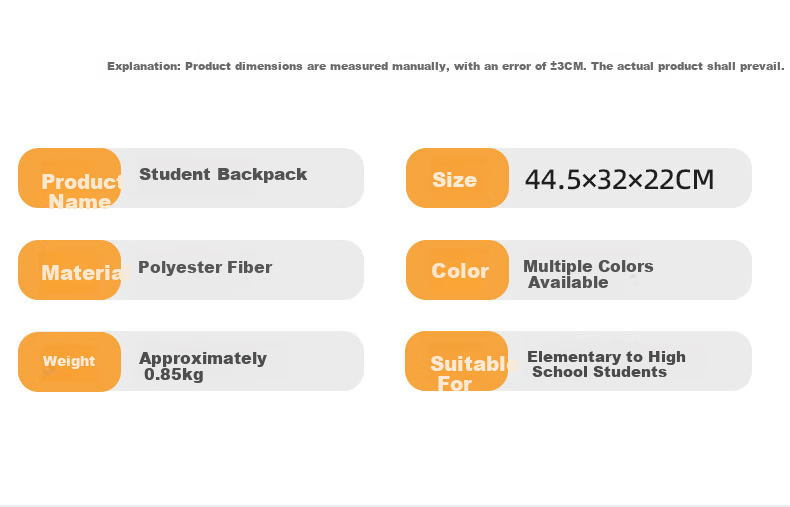 Almost Bear Middle School Student Backpack Girls New Lightweight Large Capacity Travel Bag Boys Primary High School Load-Reducing Ergonomic Double Shoulder Bag 6