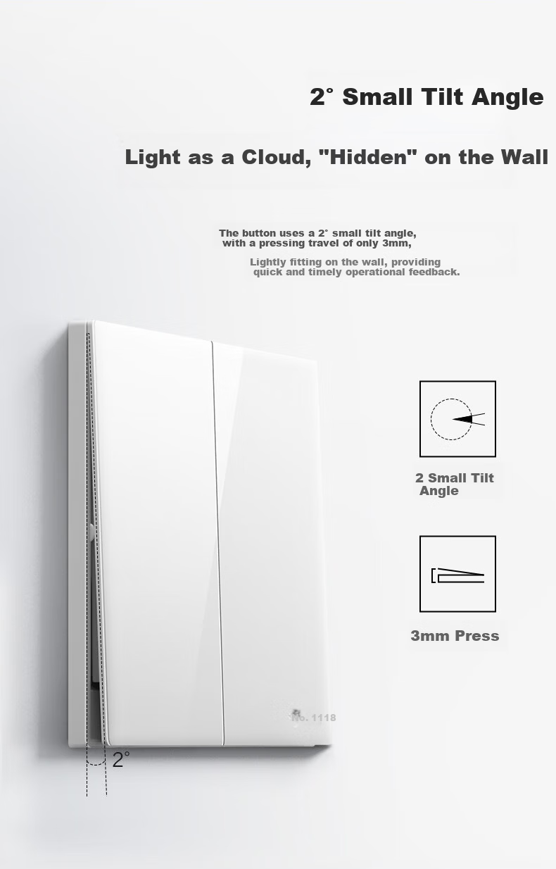 BULL G60 Series Call Switch 86 Type Ultra-Thin Flush Mount Panel G60D121 Glossy White 12