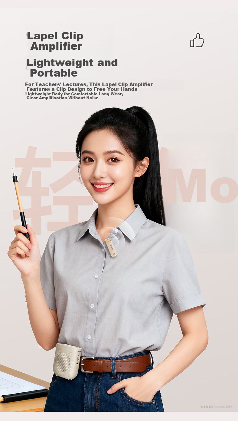 AISOMEX Bee Amplifier Teacher Wireless Lapel Microphone Guide Loudspeaker K27 Clip-on Version 1