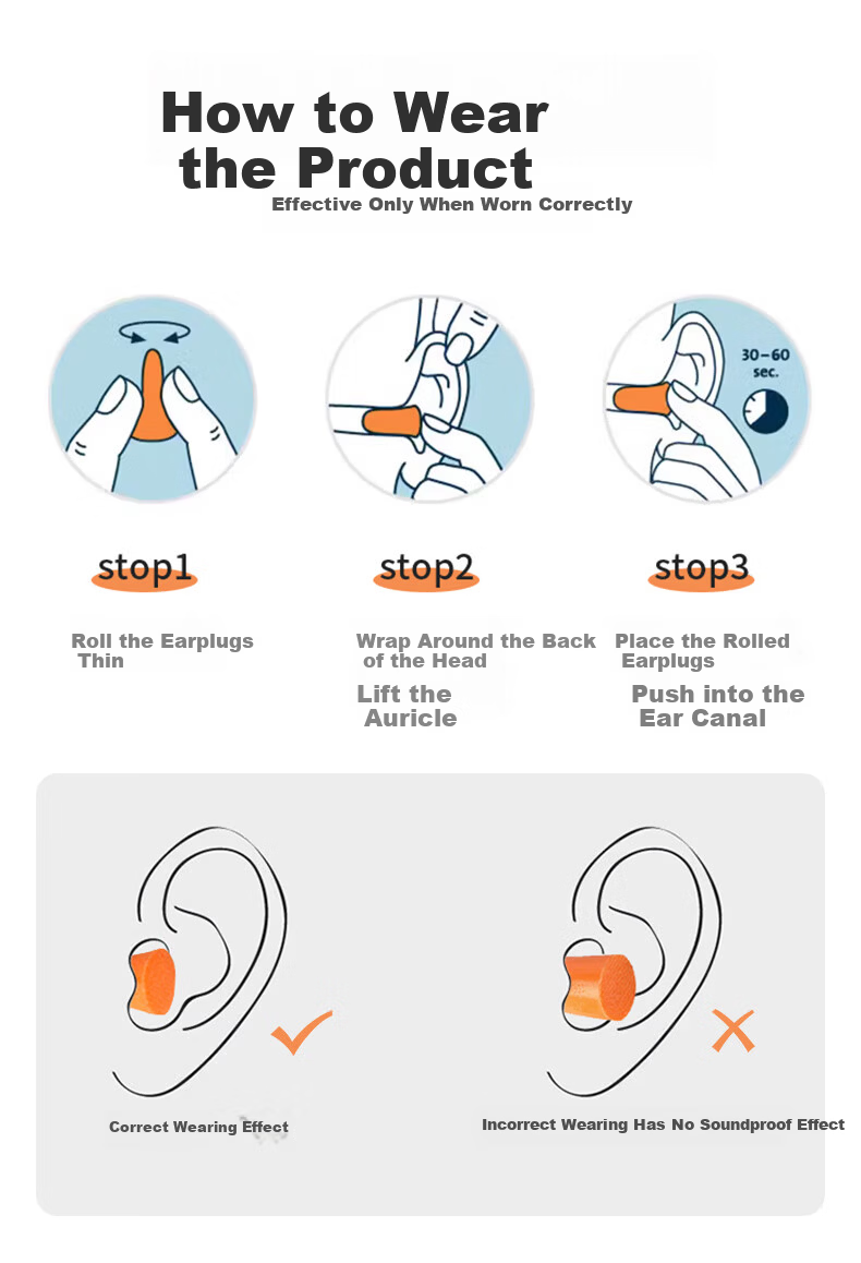 Briars Earplugs Sleep Noise Isolation Anti-Noise Noise Reduction Work Study 5 Pairs Pack 6