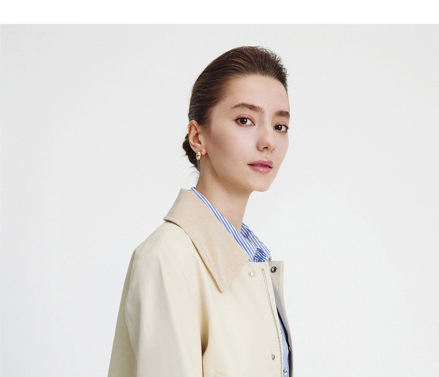 NaviKeel Italy Small Sailboat Women's Short Workwear Trench Coat Full Cotton Barn Style Jacket 2331505501 Blue L 38