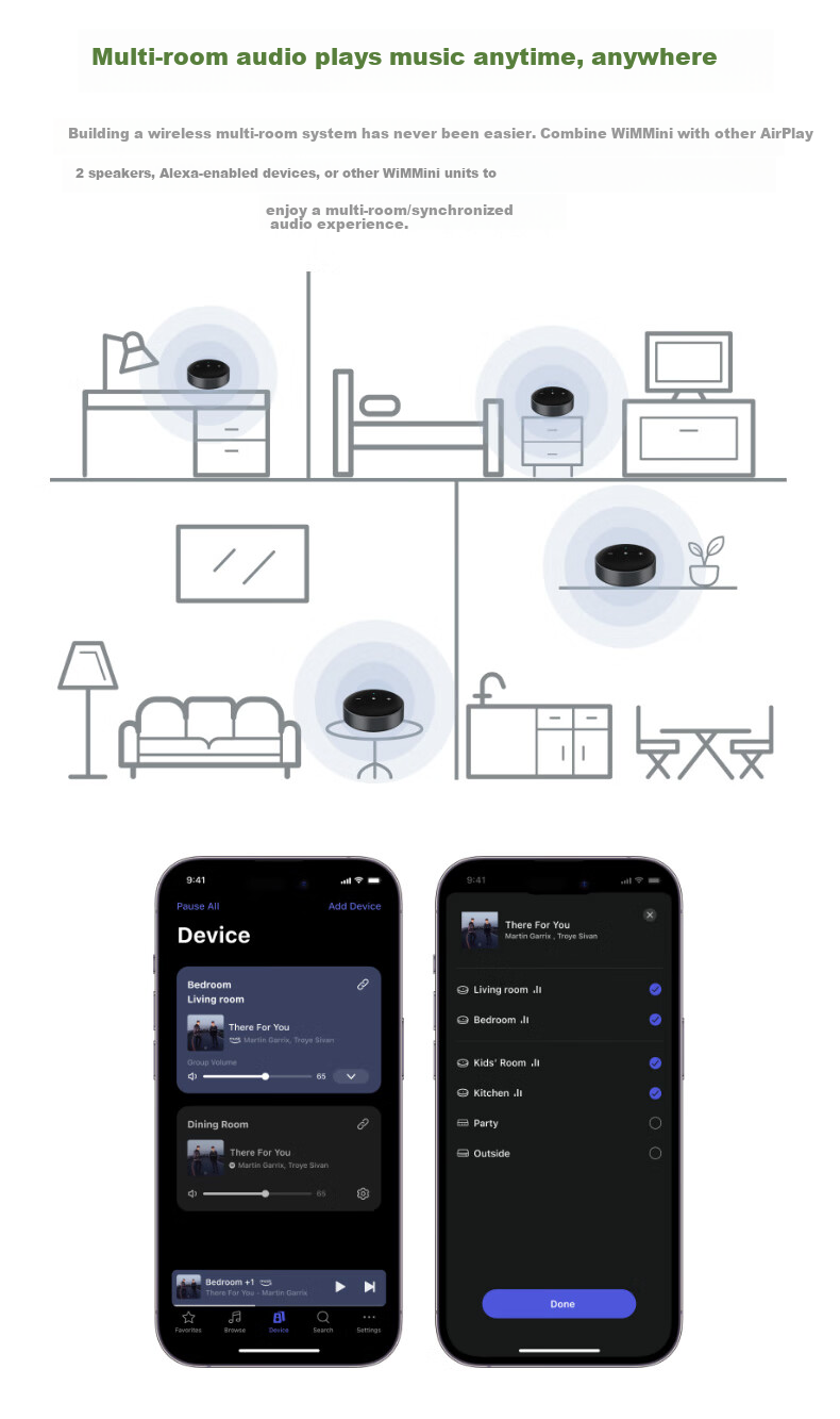 WIIM Mini Digital Streamer DAC All-in-One Lossless HiFi Home Music Digital Player Desktop Music Streaming Airplay Wireless Network Audio Decoder 5