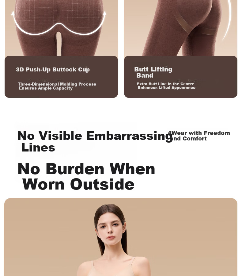 GRACEWELL High-Waist Autumn Winter Women's Cashmere Thermal Shaping Seamless Heat Retention Tummy Control Hip Lift Slim Fit Leggings Coffee XL 15