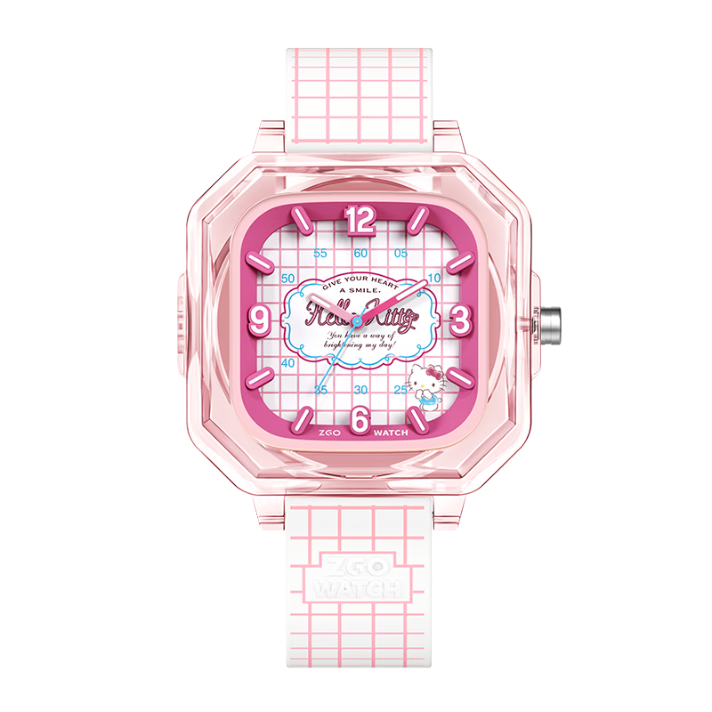 Hello Kitty Girls' Watch Luminous Waterproof High-Value Middle School Student Sports Children's Watch Birthday Gift for Girls