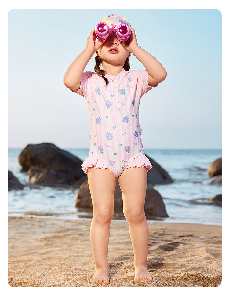 Balabala Kids Swimwear Boys Girls Baby 2026 Summer New Two-Piece Sunscreen Chlorine-Resistant Cartoon Swimsuit Set 74